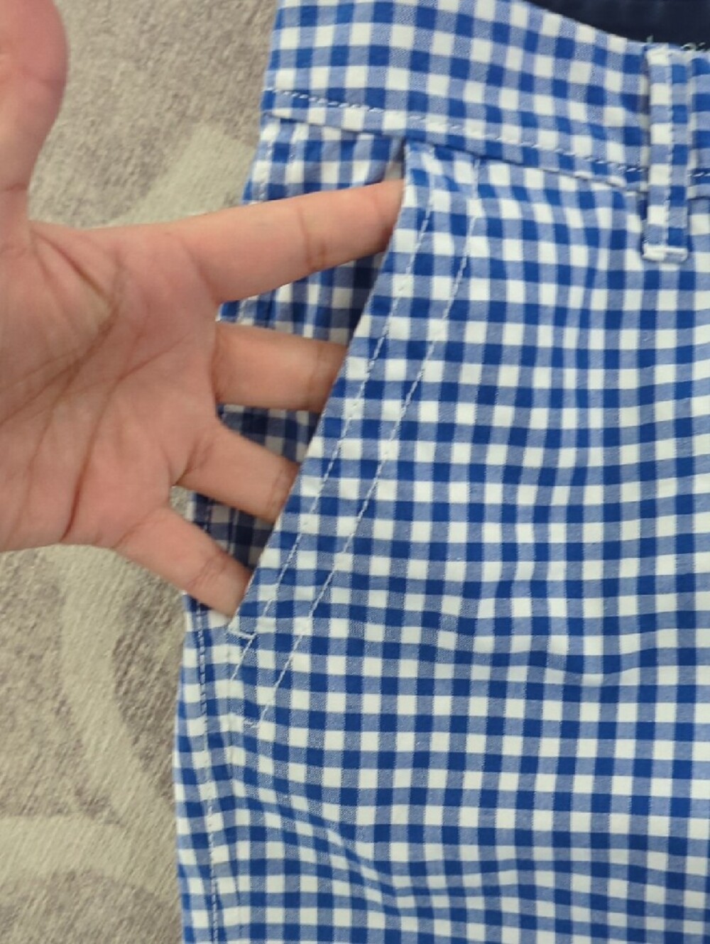 Talbots Blue and White Gingham Women’s Shorts Size 10 - Picture 4 of 7